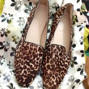 Calf hair J. Crew slip-on flats